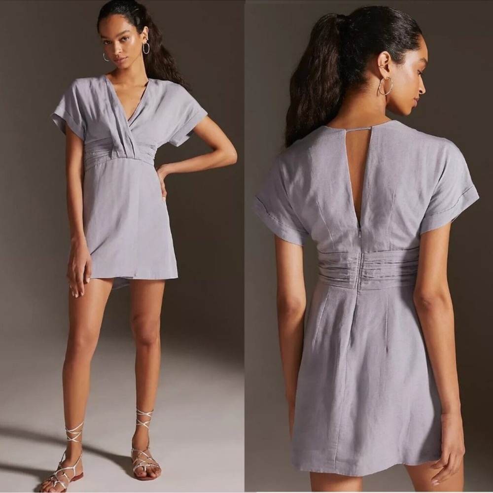 Anthropologie By Anthropologie Faux Wrap Mini Dress size 0P NWT
